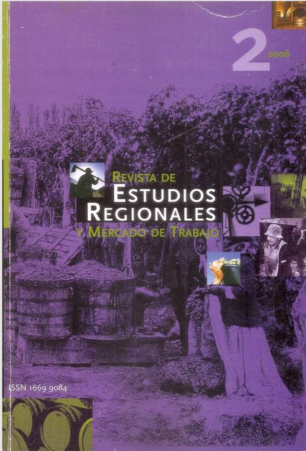 Tapa de la revista de estudios regionales y mercado de trabajo